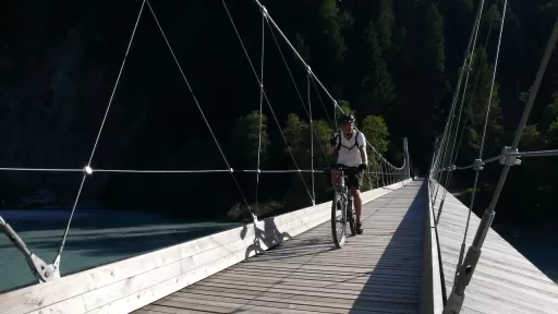 Mountainbike TourRheinschlucht Hängebrücke Tour-Bild Rheinschlucht Hängebrücke