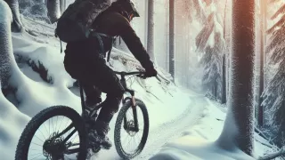 Themenbild Mountainbiken im Winter